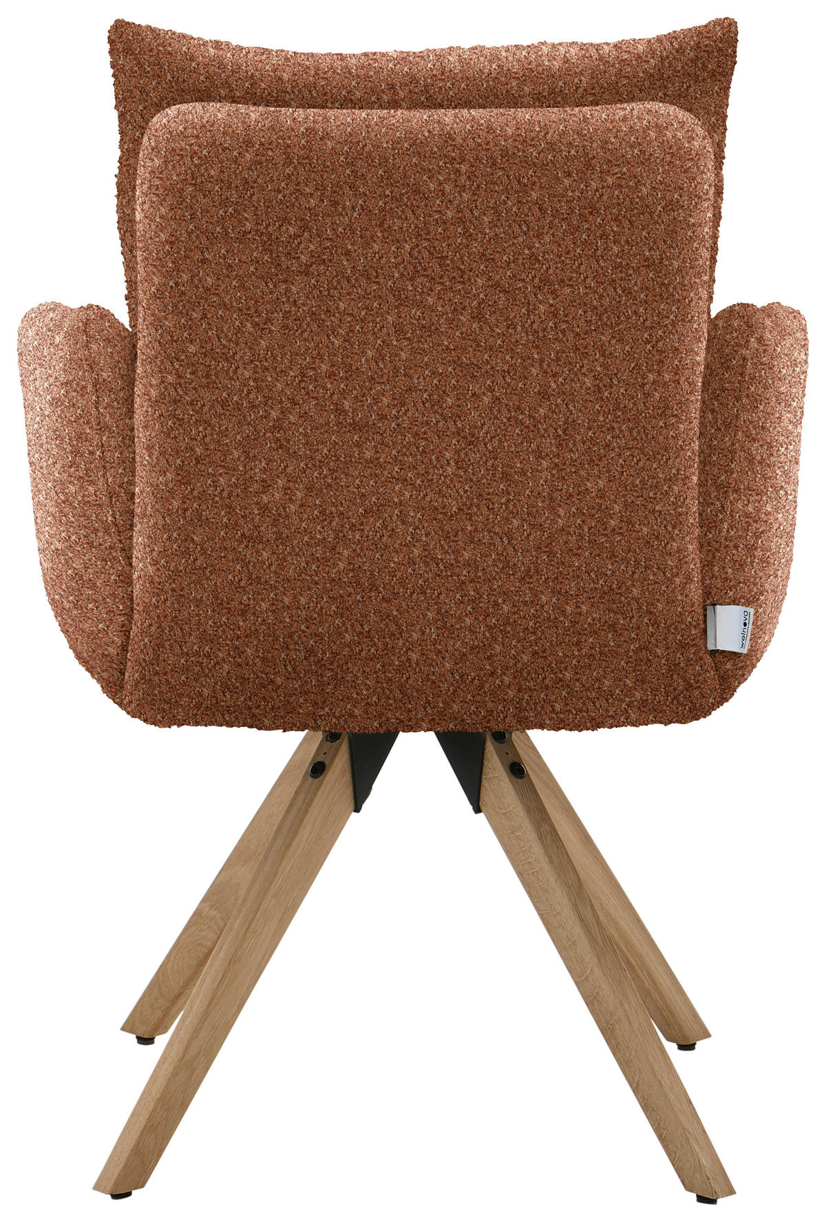 ARMLEHNSTUHL Jacquard  - Rotbraun/Eichefarben, Design, Holz/Textil (62/86/68cm) - Welnova