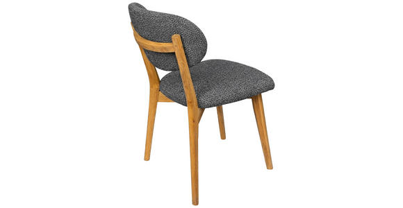 STUHL  Stoffauswahl Webstoff  - Eichefarben/Dunkelgrau, MODERN, Holz/Textil (51/86/60cm) - Carryhome