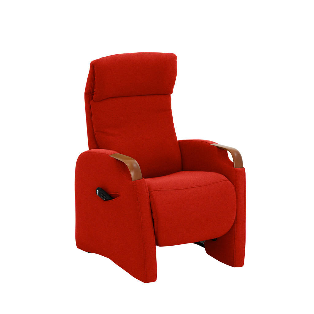 Fernsehsessel In Textil Rot Fernsehsessel In Textil Rot