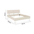 BETT 180/200 cm  in Champagner  - Champagner, Design, Holzwerkstoff/Textil (180/200cm) - Carryhome