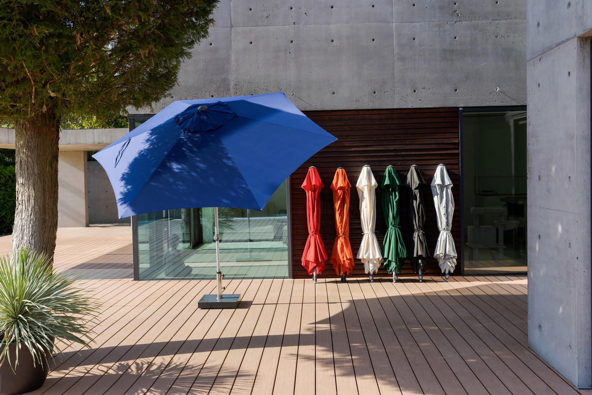 SONNENSCHIRM 300 cm Anthrazit  - Anthrazit/Silberfarben, Basics, Textil/Metall (300cm) - Kettler