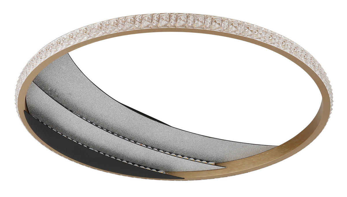 LED-DECKENLEUCHTE 41/6 cm   - Klar/Chromfarben, Design, Kunststoff/Metall (41/6cm) - Globo