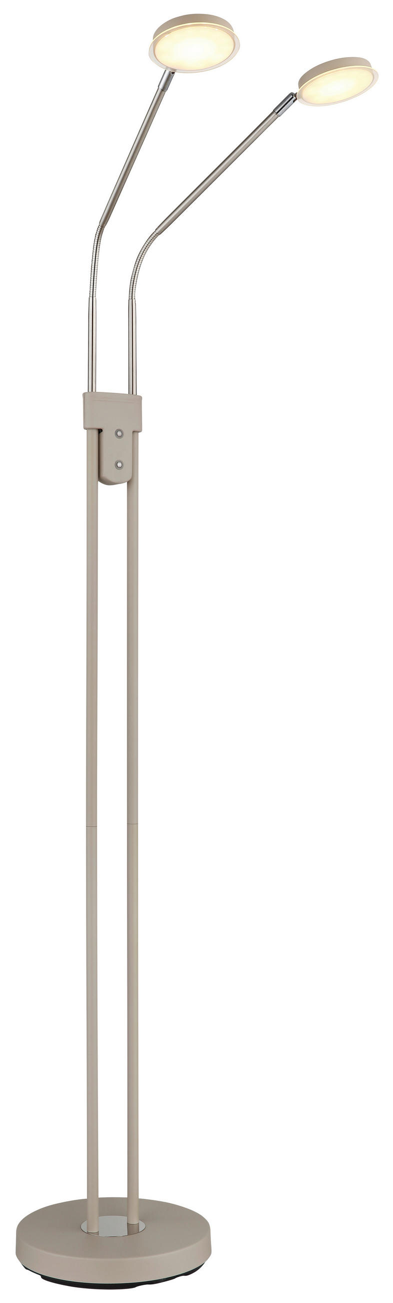 LED-STEHLEUCHTE Silvio 55/25 cm  - Sandfarben/Klar, Design, Kunststoff/Metall (55/25cm) - Globo