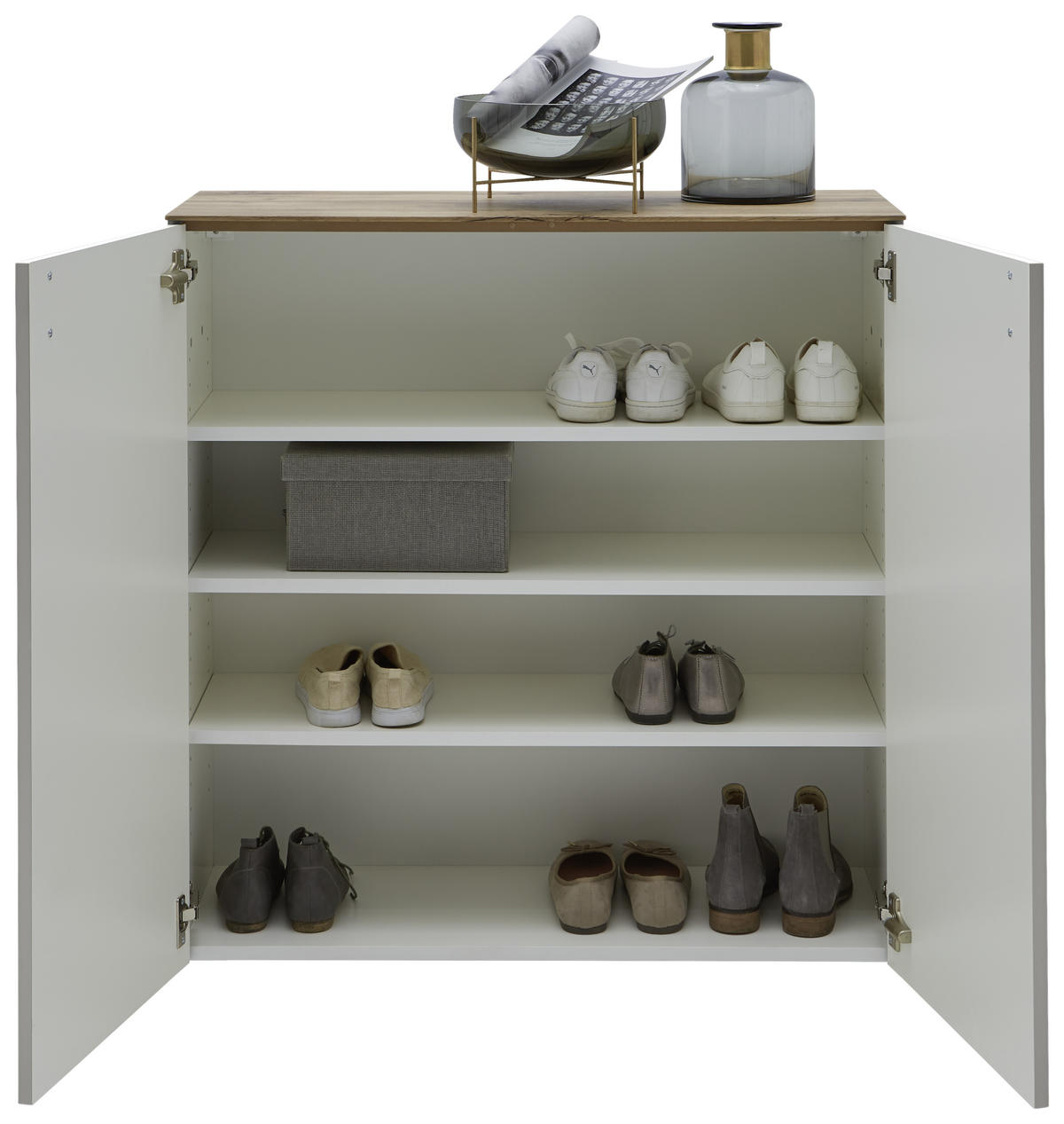 HÄNGESCHUHSCHRANK 93/94/36 cm  - Sandfarben/Eichefarben, Design, Holz/Holzwerkstoff (93/94/36cm) - Dieter Knoll