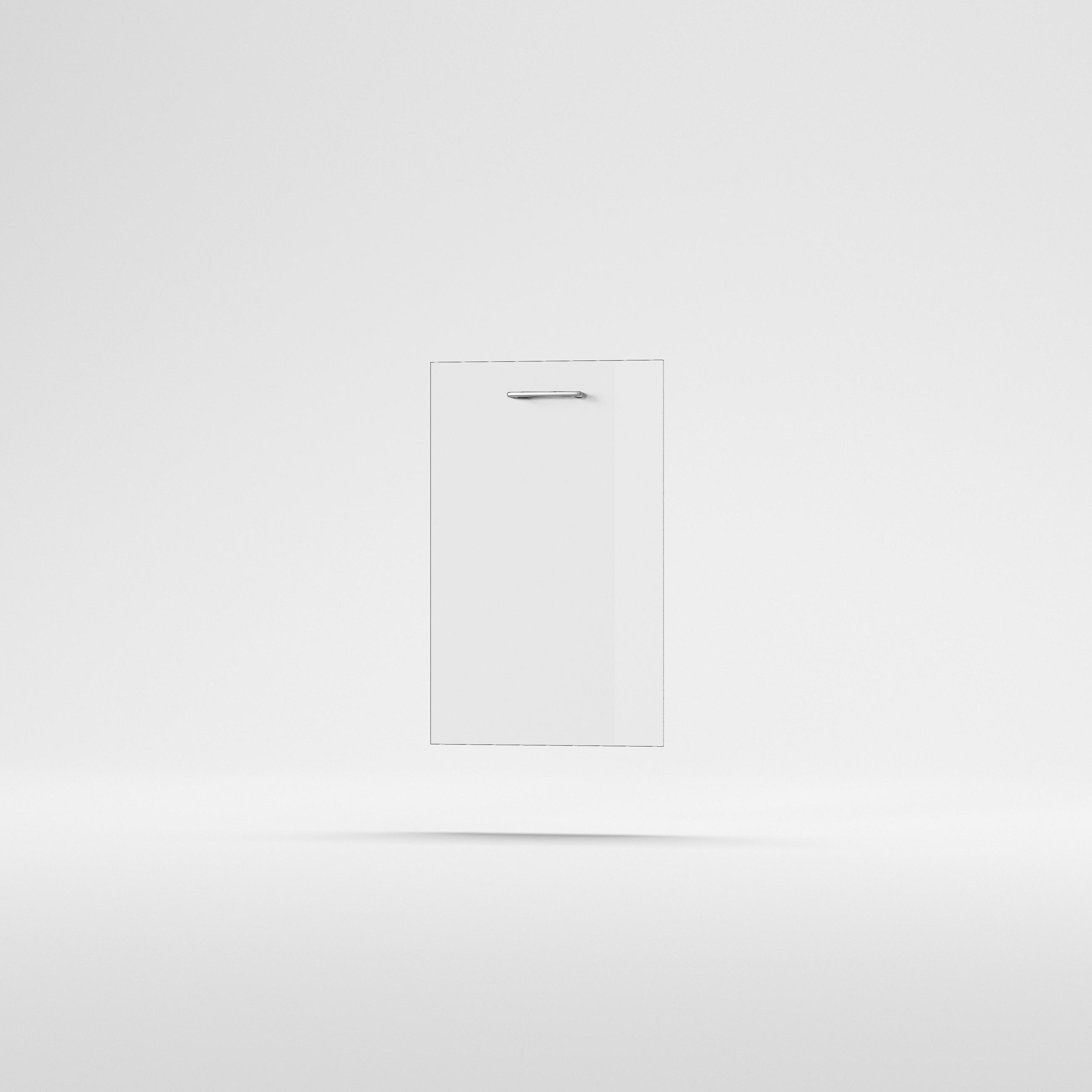 Mosogatógép előlap, integrált  - magasfényű fehér, Basics, fa - Carryhome