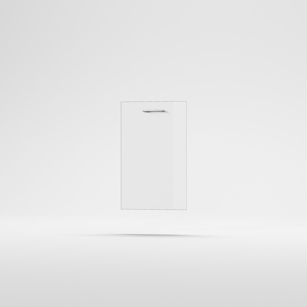 Mosogatógép előlap, integrált  - magasfényű fehér, Basics, fa - Carryhome