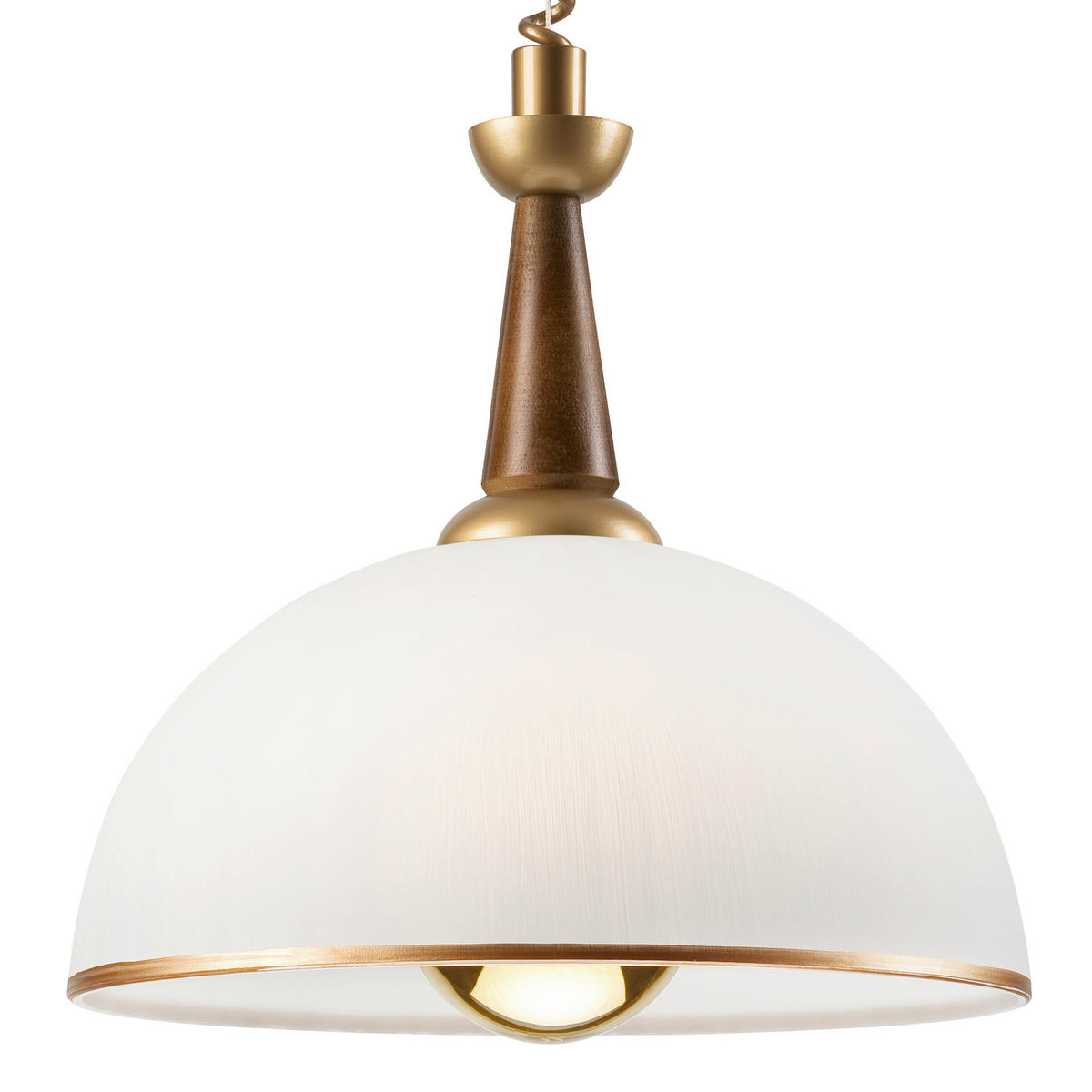 HÄNGELEUCHTE 30/64 cm  - Haselnussfarben, KONVENTIONELL, Glas/Holz (30/64cm)