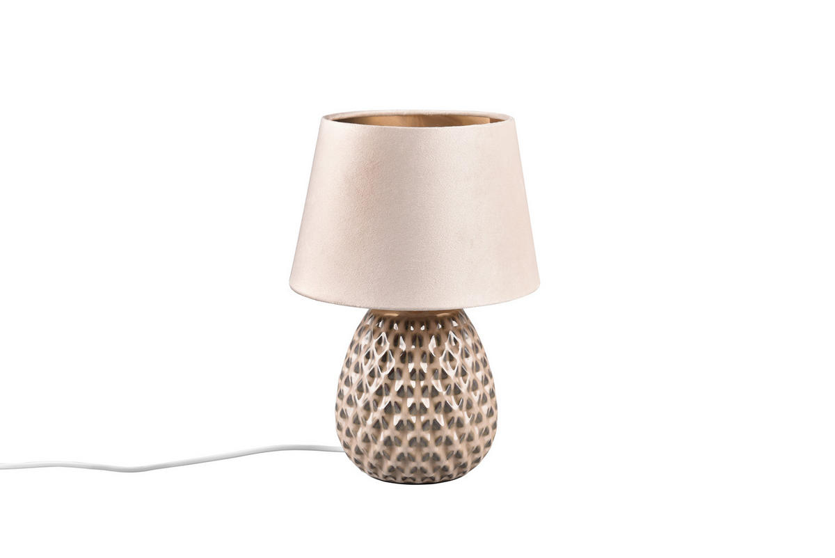TISCHLEUCHTE Ariana 24/35 cm   - Beige, KONVENTIONELL, Keramik/Textil (24/35cm)