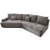 BIGSOFA in Bouclé Anthrazit  - Anthrazit/Schwarz, Modern, Kunststoff/Textil (323/91/155cm) - Livetastic