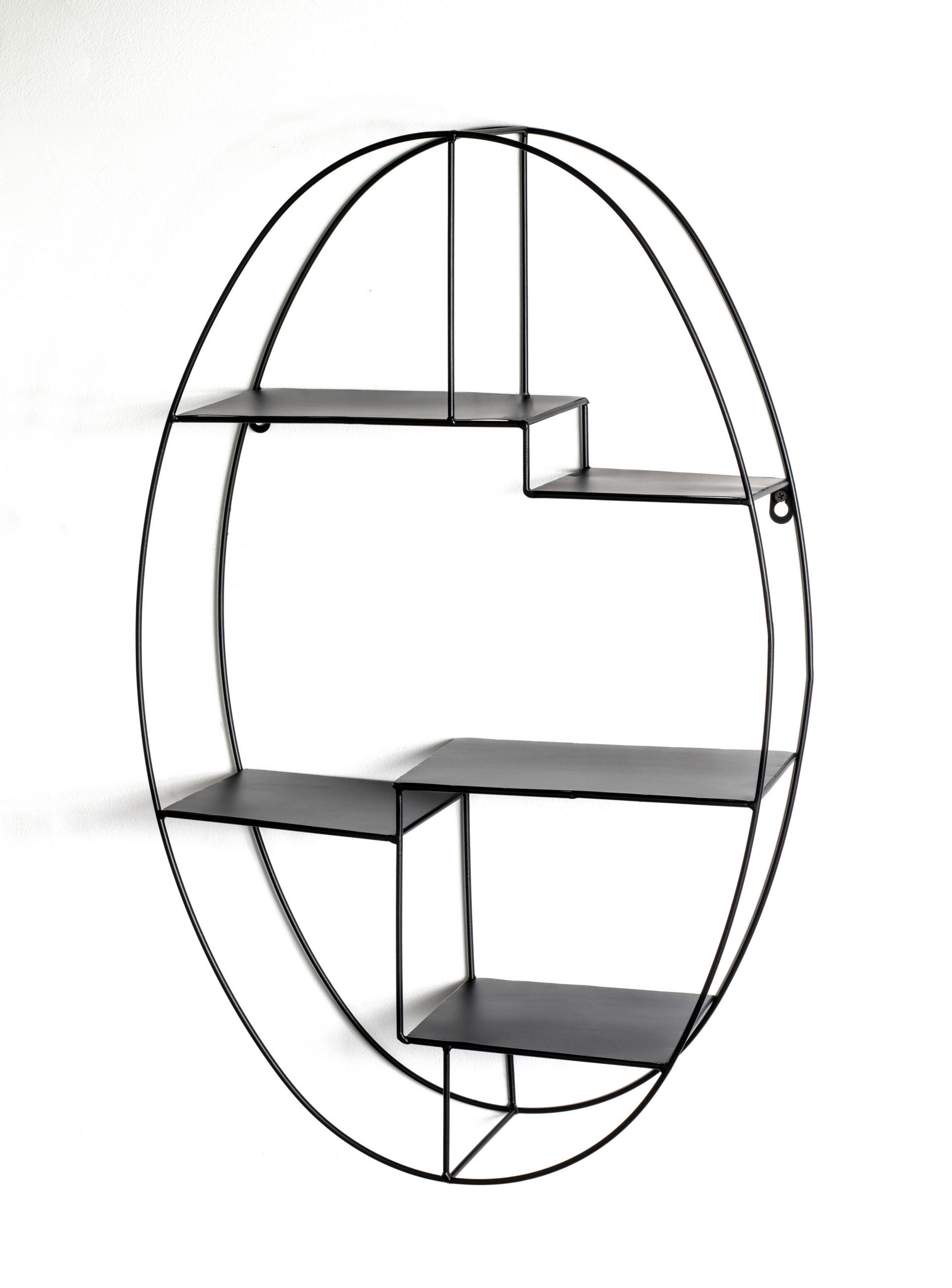WANDREGAL 44/71/16 cm  - Schwarz, MODERN, Metall (44/71/16cm)