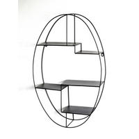 WANDREGAL 44/71/16 cm  - Schwarz, MODERN, Metall (44/71/16cm)