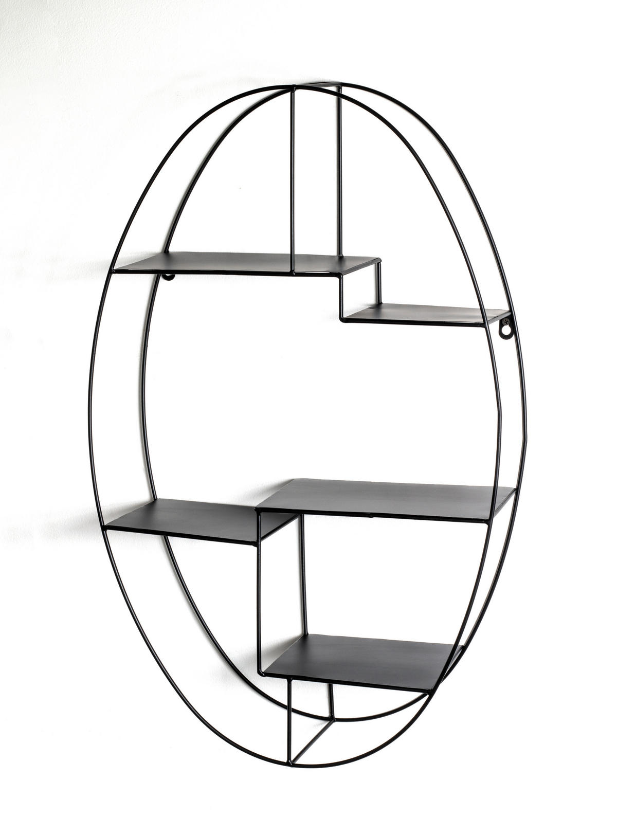 WANDREGAL 44/71/16 cm  - Schwarz, MODERN, Metall (44/71/16cm)