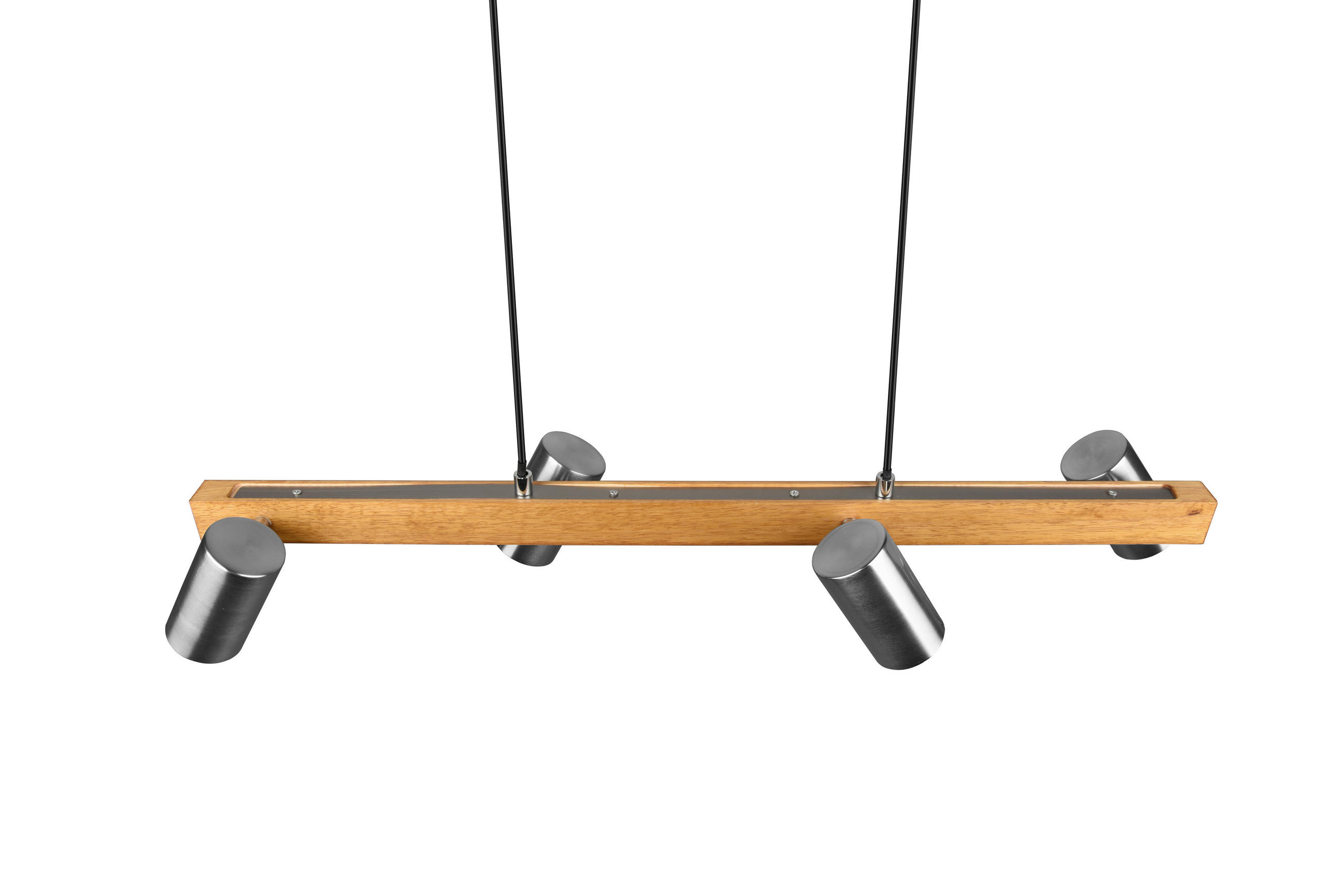 HÄNGELEUCHTE 80/20/150 cm    - Nickelfarben, Lifestyle, Holz/Metall (80/20/150cm) - Trio Leuchten