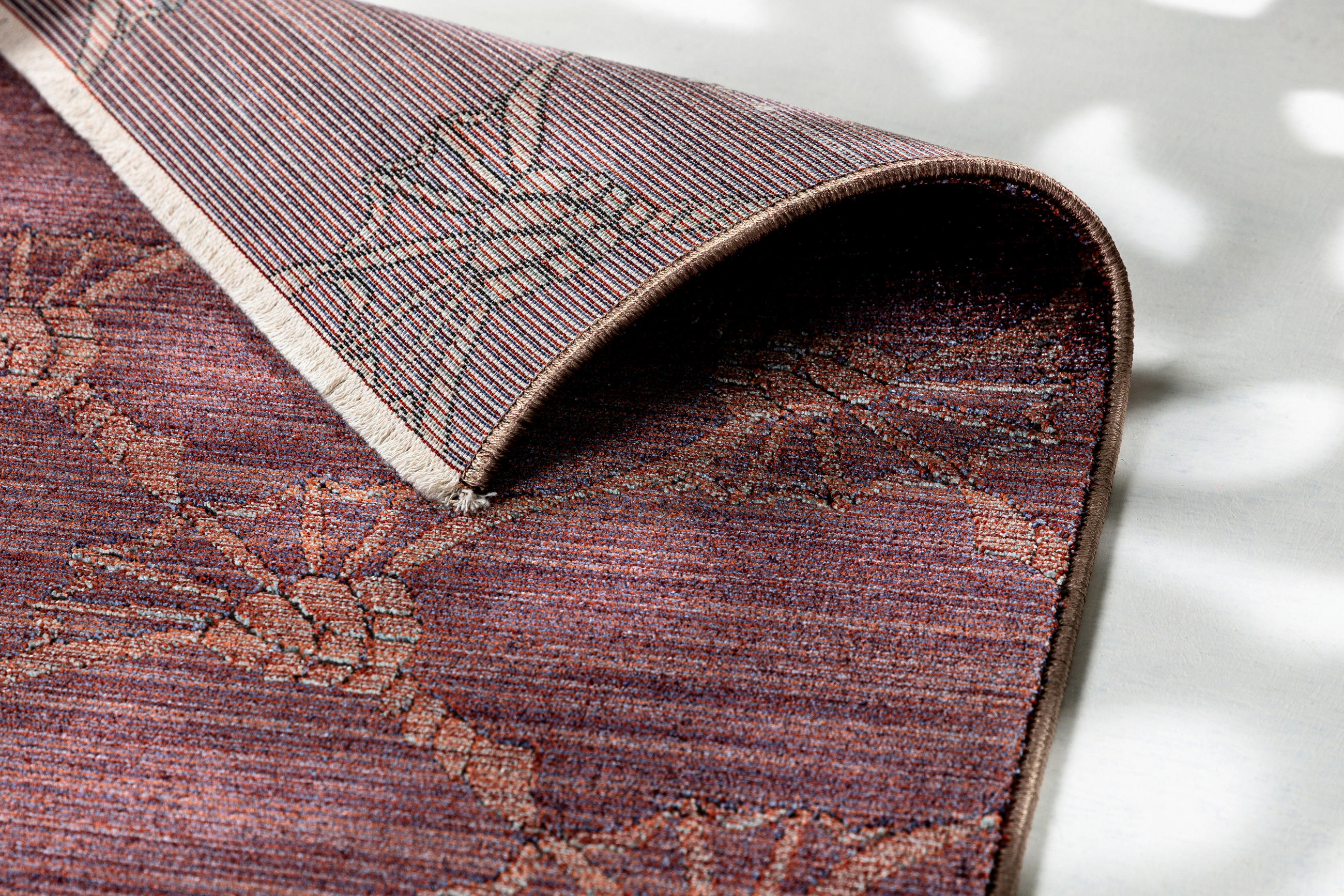 Thumbnail - Joop! Webteppich Cornflower Gleam, Dunkelrot, Textil, Raute, rechteckig, 200x300 cm, für Fußbodenheizung geeignet, in ve...