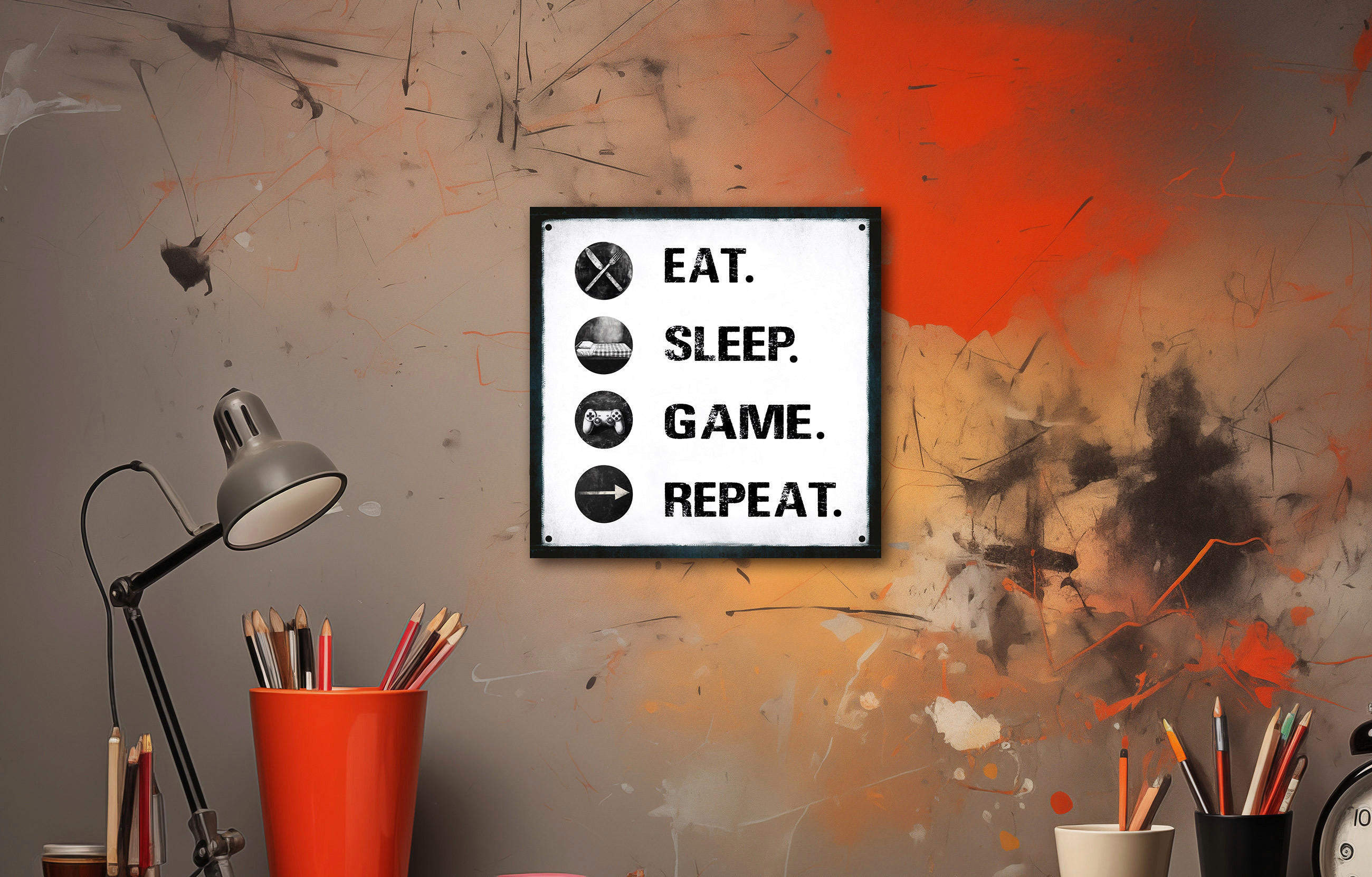 DEKOPANEEL Text 20/20/0,3 cm  - Multicolor, Basics, Holz (20/20/0,3cm)