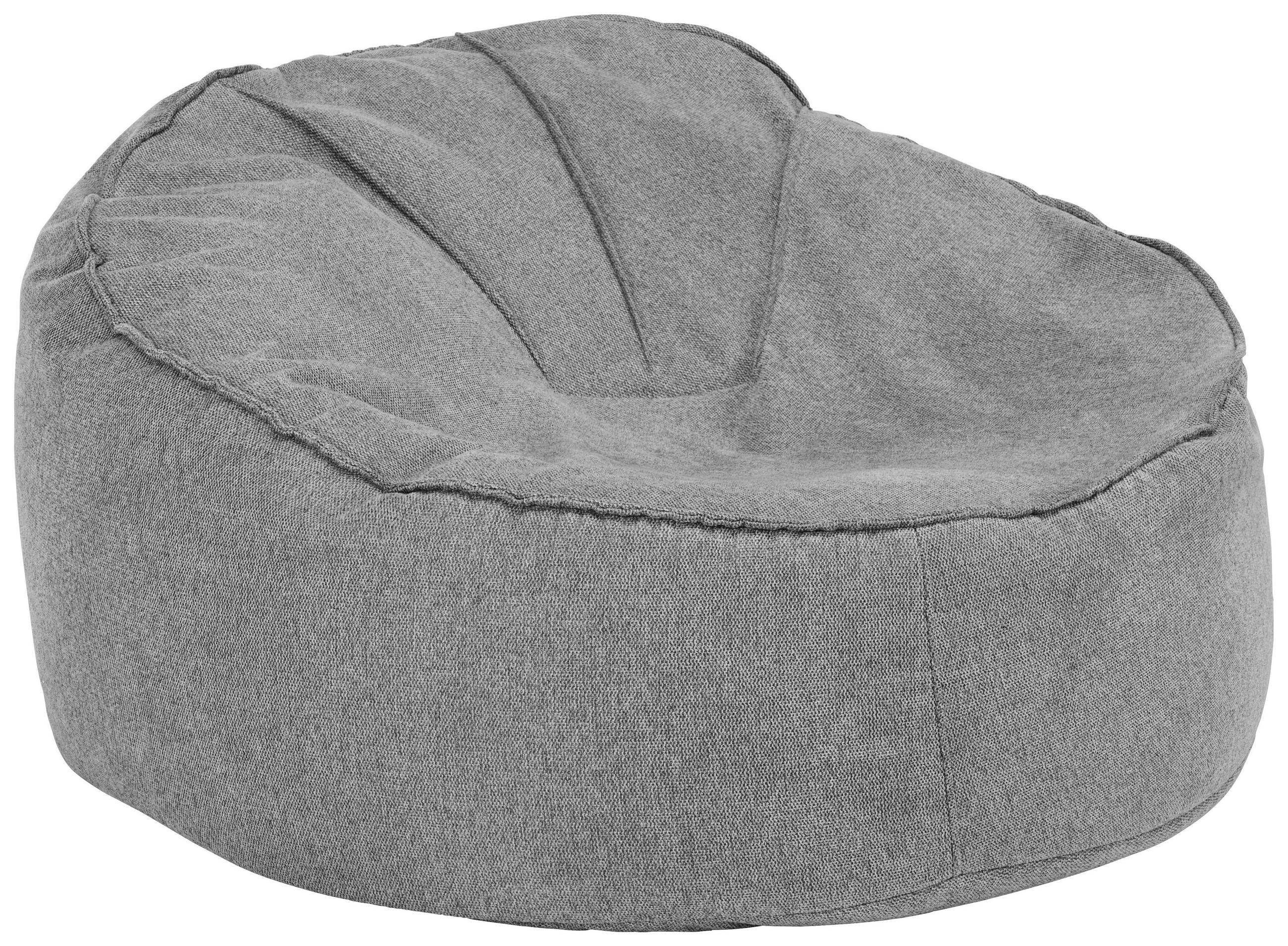 SITZSACK Webstoff 350 L  - Grau, Design, Textil (125/79/125cm) - Boxxx