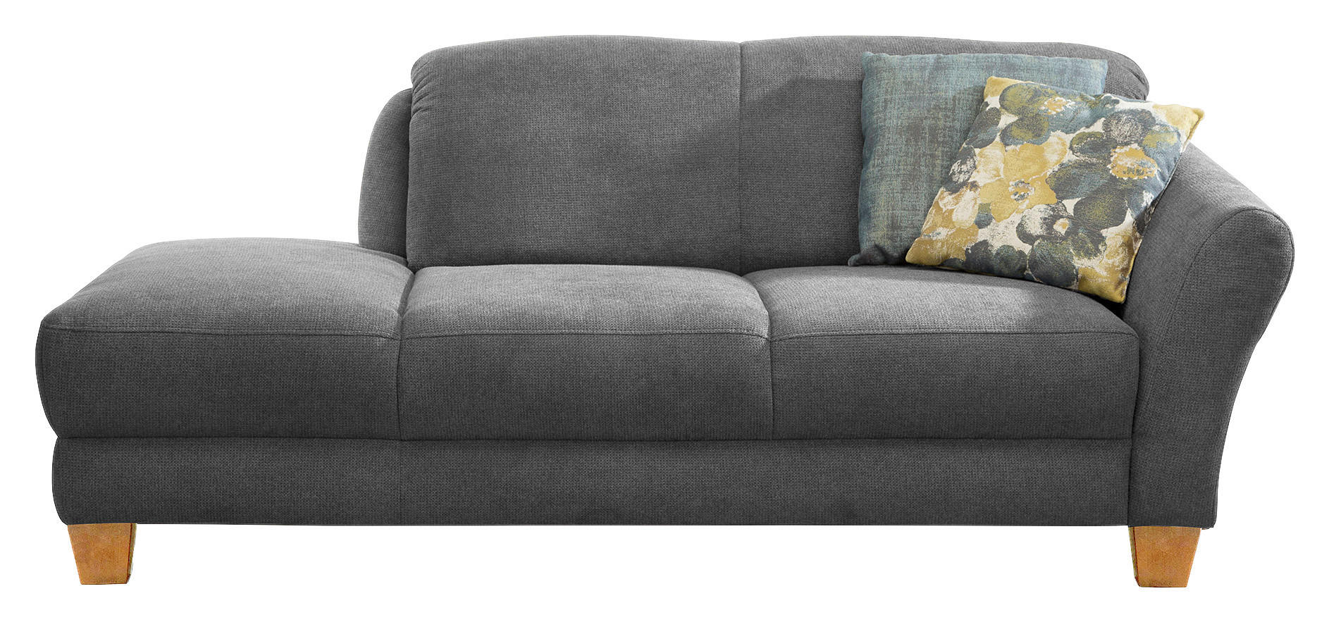 RÉCAMIERE in Flachgewebe Grau  - Naturfarben/Grau, KONVENTIONELL, Holz/Textil (194/84/91cm) - Sit & More