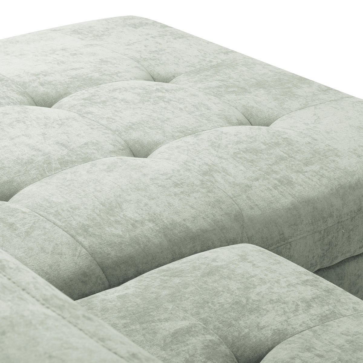 ECKSOFA  Webstoff Mintgrün  - Schwarz/Mintgrün, Design, Textil/Metall (268/195cm) - Livetastic