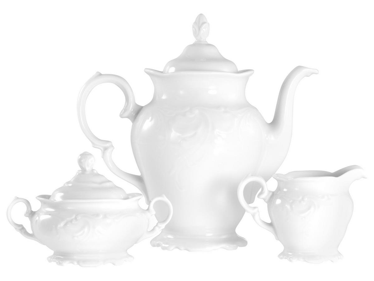 KAFFEESERVICE Weiß Frederike 3-teilig  - Weiß, Basics, Keramik - Creatable