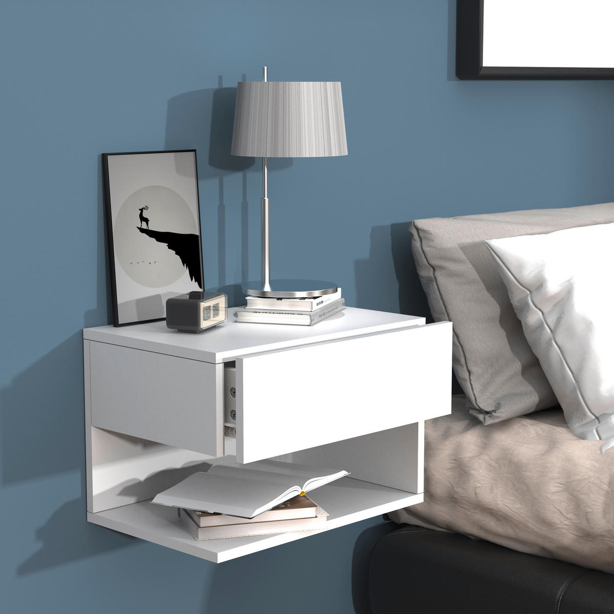 NACHTSCHRANK 45/30/32 cm  - Weiß, MODERN, Holzwerkstoff (45/30/32cm) - MID.YOU