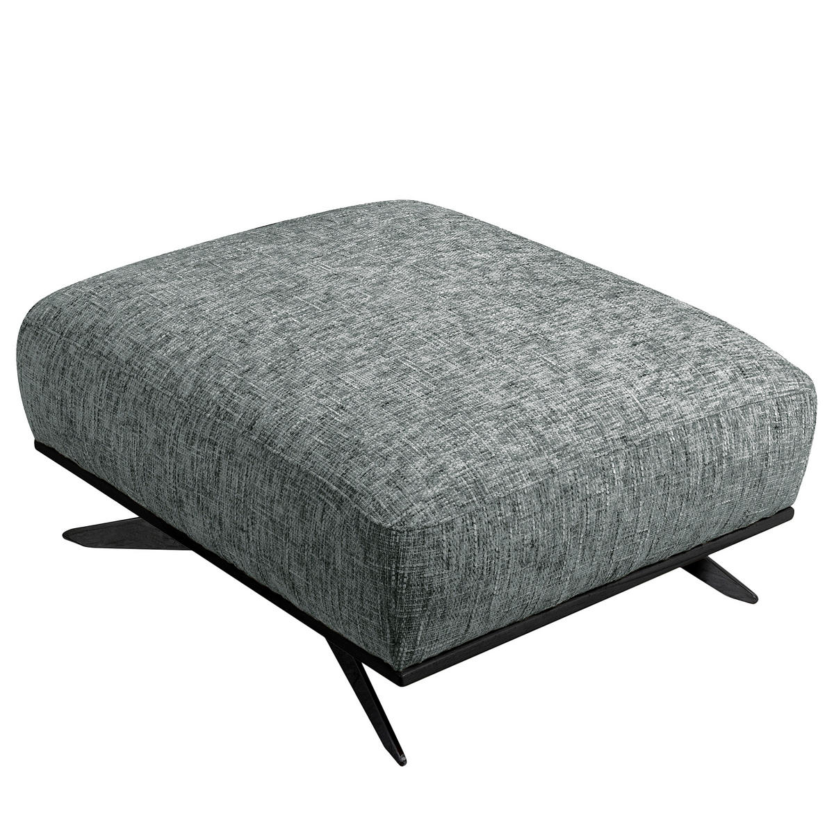 HOCKER PORTLAND Struktur Anthrazit  - Anthrazit/Schwarz, Design, Holz/Textil (95/46/80cm) - Livetastic