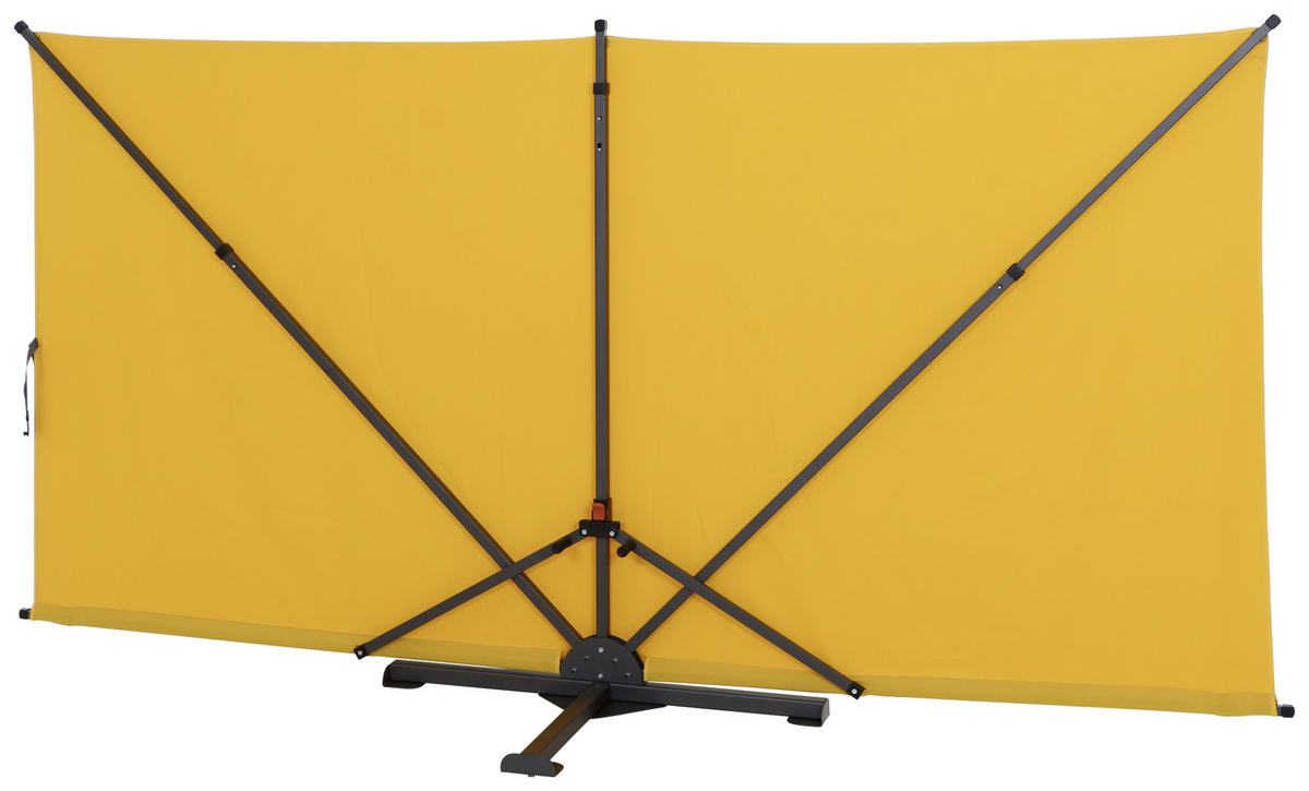 SICHTSCHUTZ - Gelb/Anthrazit, KONVENTIONELL, Textil/Metall (280/150cm) - Siena Garden