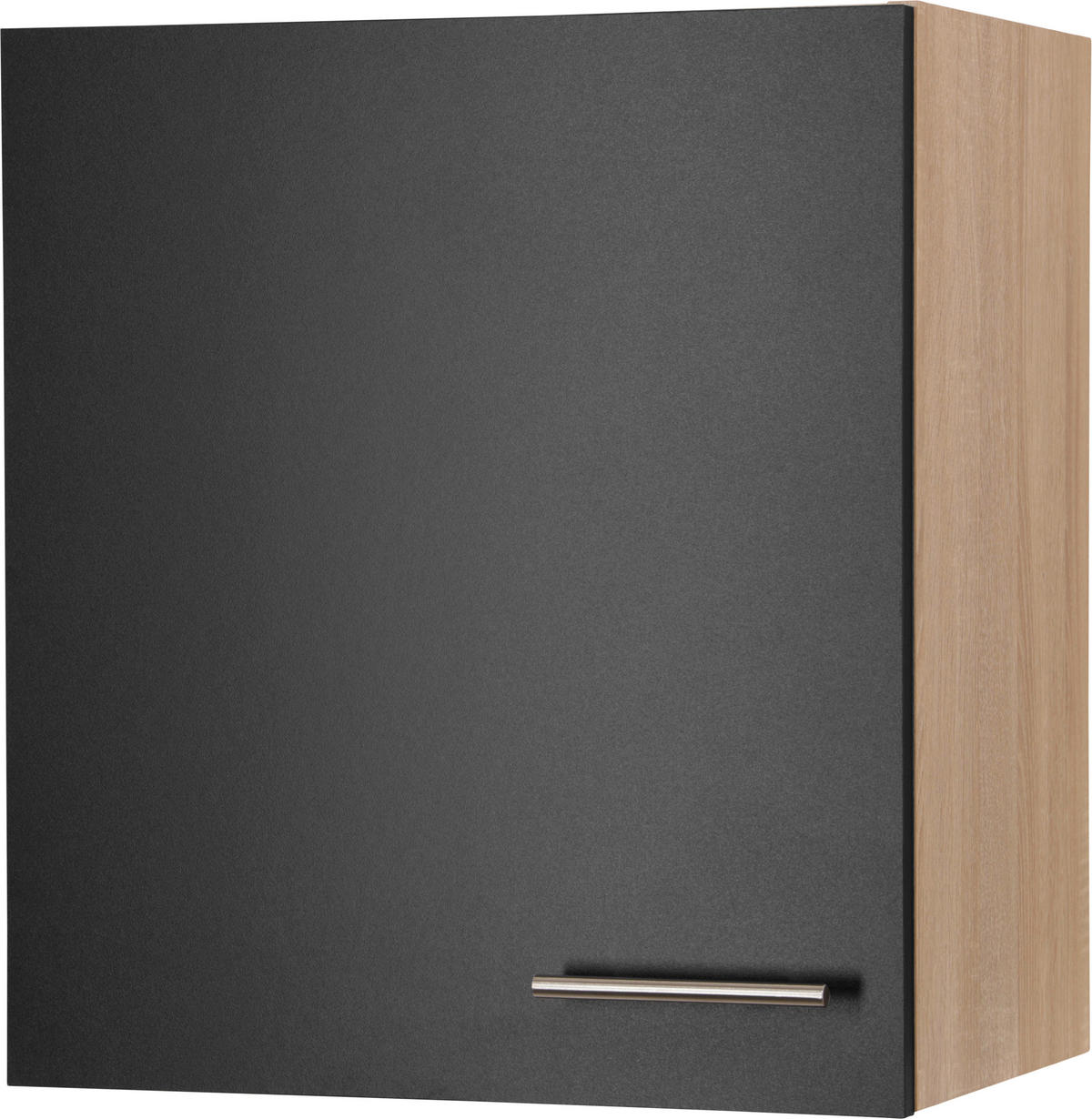 KÜCHENOBERSCHRANK 50/56,1/34,6 cm  in Schwarz, Eichefarben  - Eichefarben/Silberfarben, Basics, Holzwerkstoff/Metall (50/56,1/34,6cm) - Respekta