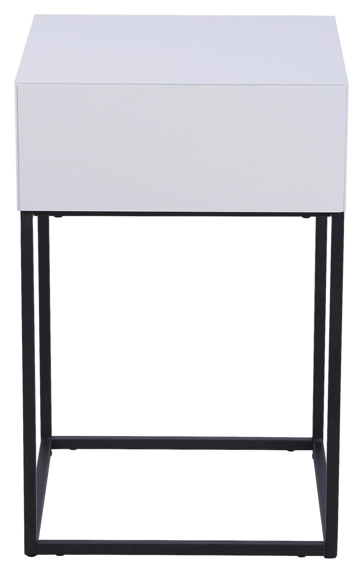 NACHTKÄSTCHEN 40/62/40 cm  in Schwarz, Weiß  - Schwarz/Weiß, Basics, Holzwerkstoff/Metall (40/62/40cm) - Xora