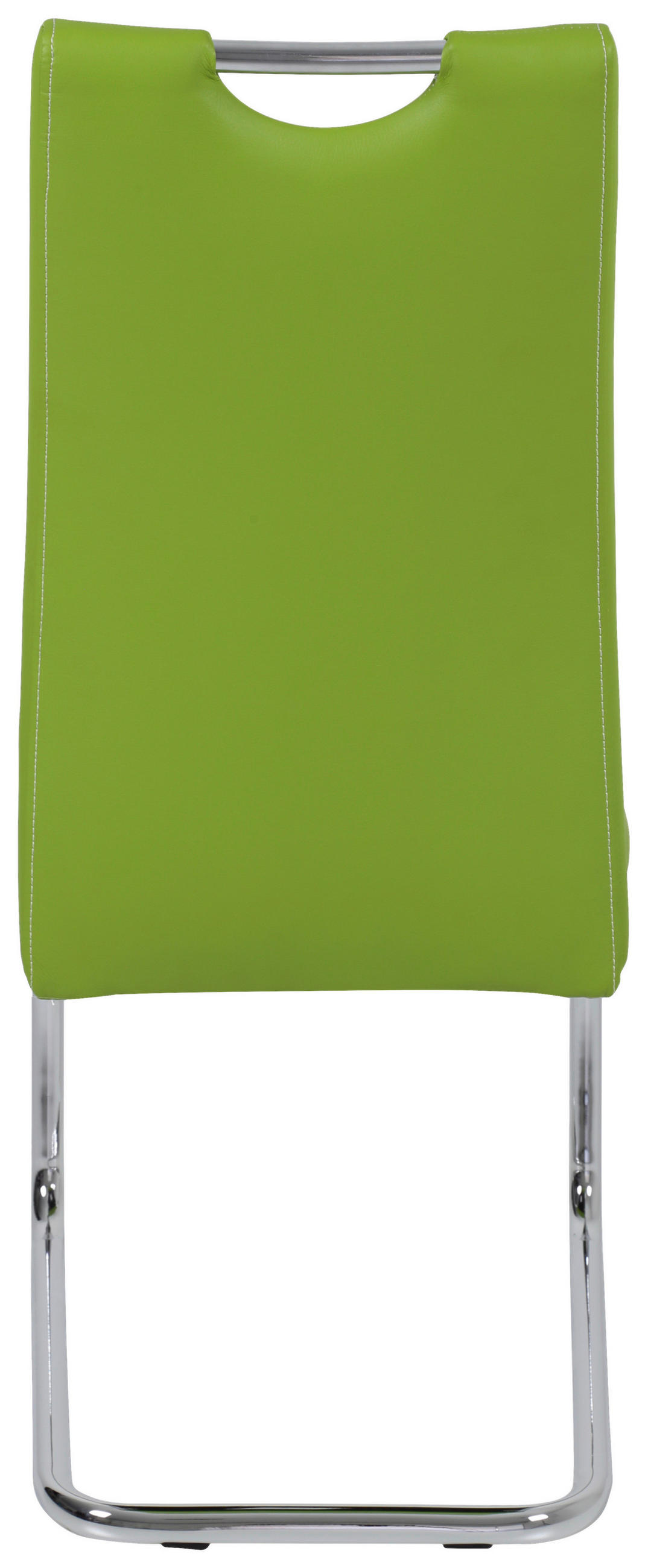 SCHWINGSTUHL  in Lederlook  - Chromfarben/Weiß, Design, Textil/Metall (43/98/59cm) - Carryhome