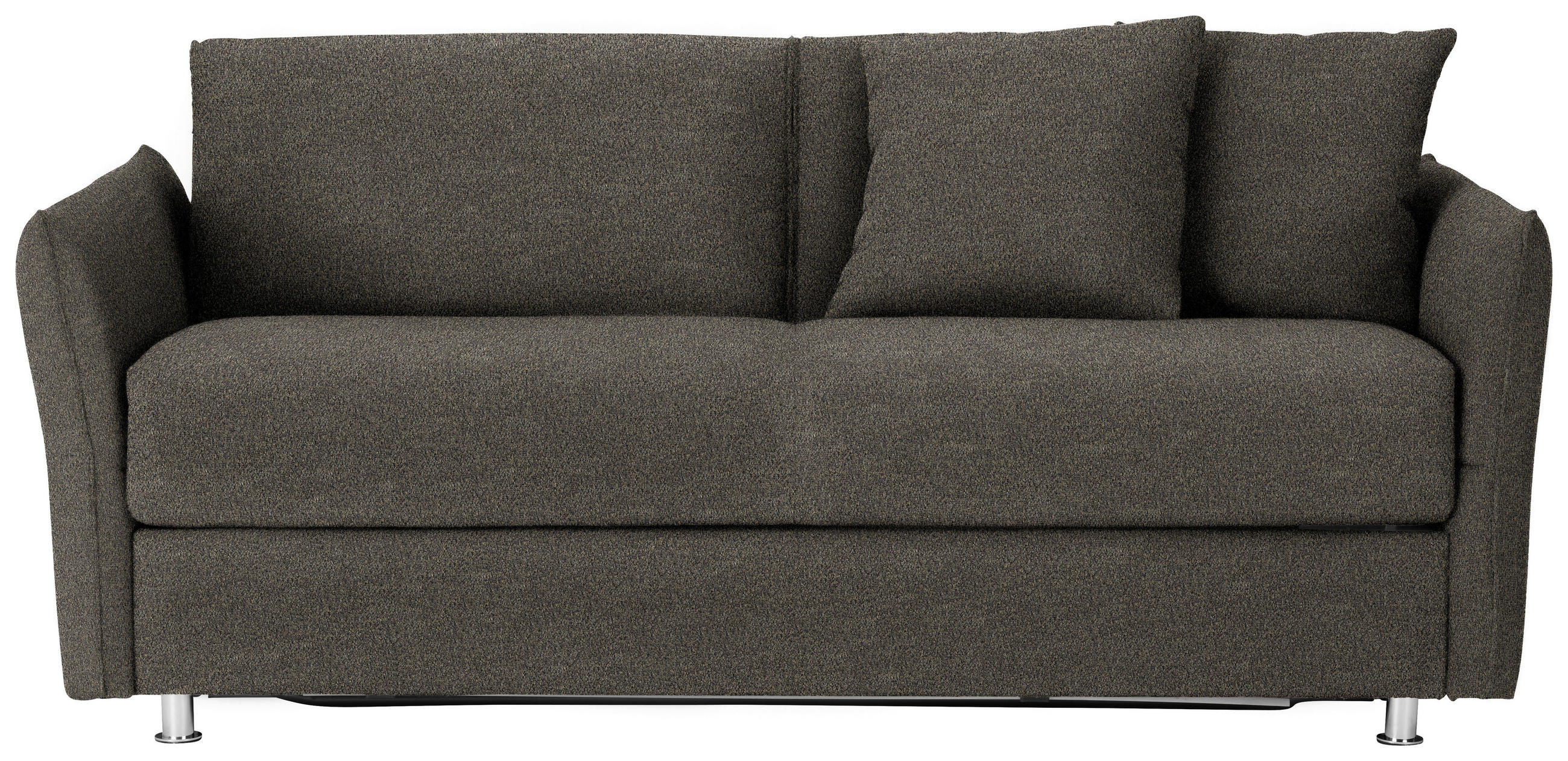 SCHLAFSOFA Textil Braun  - Chromfarben/Braun, Modern, Textil/Metall (194/85/100cm) - Bali