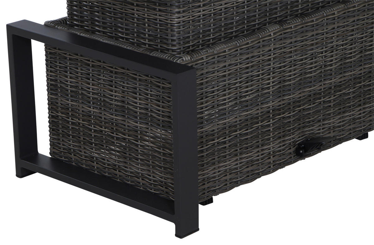 LOUNGEGARNITUR 5-teilig   83/103/160 cm Aluminium  - Grau, Basics, Keramik/Kunststoff (83/103/160cm) - Siena Garden