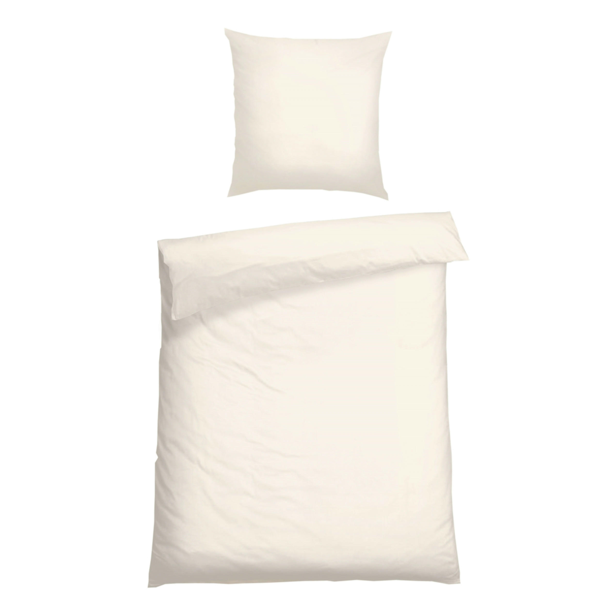 BETTWÄSCHE 2-teilig ELLA Satin 135/200 cm  - Perlmutt, Basics, Textil (135/200cm)