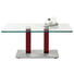 COUCHTISCH in Metall, Glas 110/70/46-65 cm - Edelstahlfarben/Weinrot, Design, Glas/Kunststoff (110/70/46-65cm) COUCHTISCH in Metall, Glas 110/70/46-65 cm - Edelstahlfarben/Weinrot, Design, Glas/Kunststoff (110/70/46-65cm)