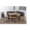 ECKBANKGRUPPE Mikrofaser Eiche Artisan, Grau  - Eiche Artisan/Grau, KONVENTIONELL, Holz/Textil (165/89/125cm) - MID.YOU