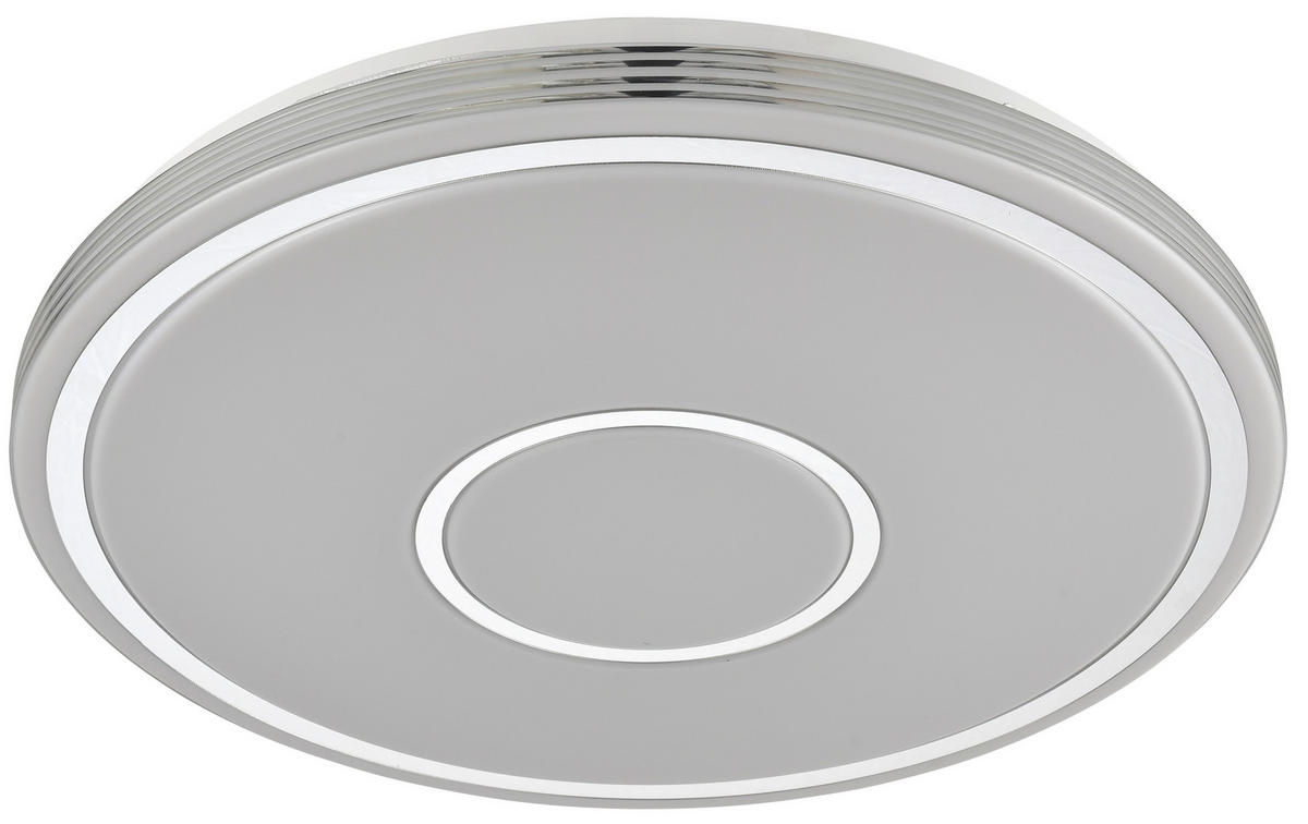 LED-DECKENLEUCHTE 43/6,5 cm   - Chromfarben/Weiß, LIFESTYLE, Kunststoff/Metall (43/6,5cm) - Novel