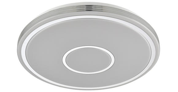 LED-DECKENLEUCHTE 43/6,5 cm - Chromfarben/Weiß, LIFESTYLE, Kunststoff/Metall (43/6,5cm) - Novel