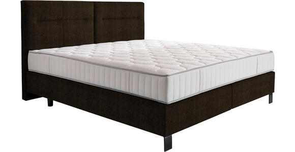 BOXSPRINGBETT 240/220 cm  in Braun  - Schwarz/Braun, KONVENTIONELL, Textil/Metall (240/220cm) - Esposa