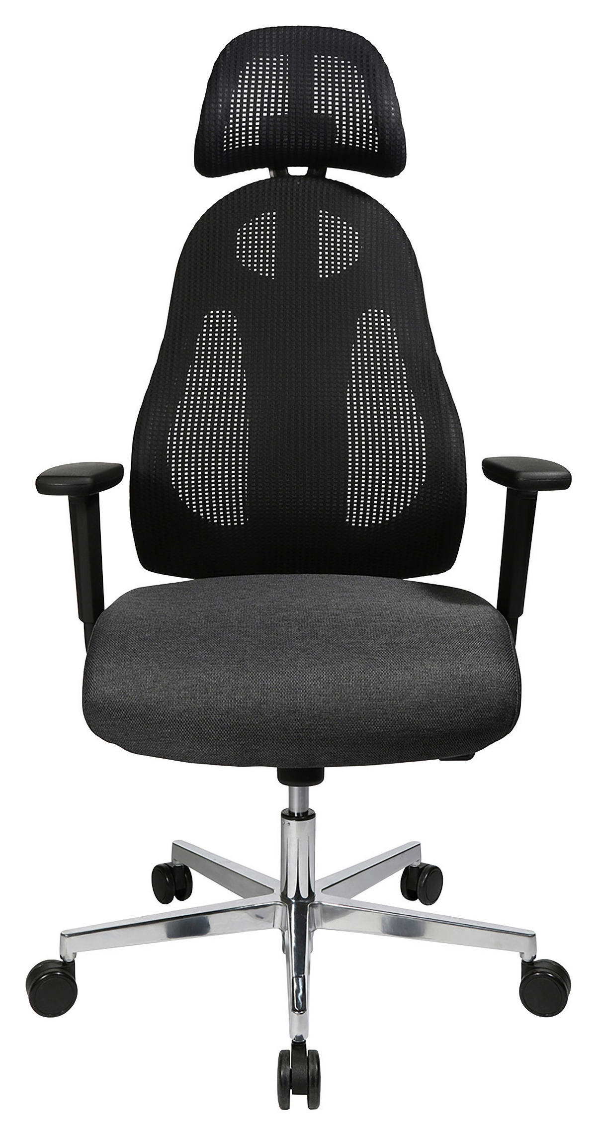 CHAISE PIVOTANTE  in Webstoff, Netz Schwarz  - Alufarben/Schwarz, Design, Kunststoff/Textil (48/108-122/48cm) - Dieter Knoll