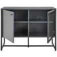 SIDEBOARD 100/75/41 cm  in Anthrazit, Schwarz  - Anthrazit/Schwarz, MODERN, Holzwerkstoff/Metall (100/75/41cm) - Novel