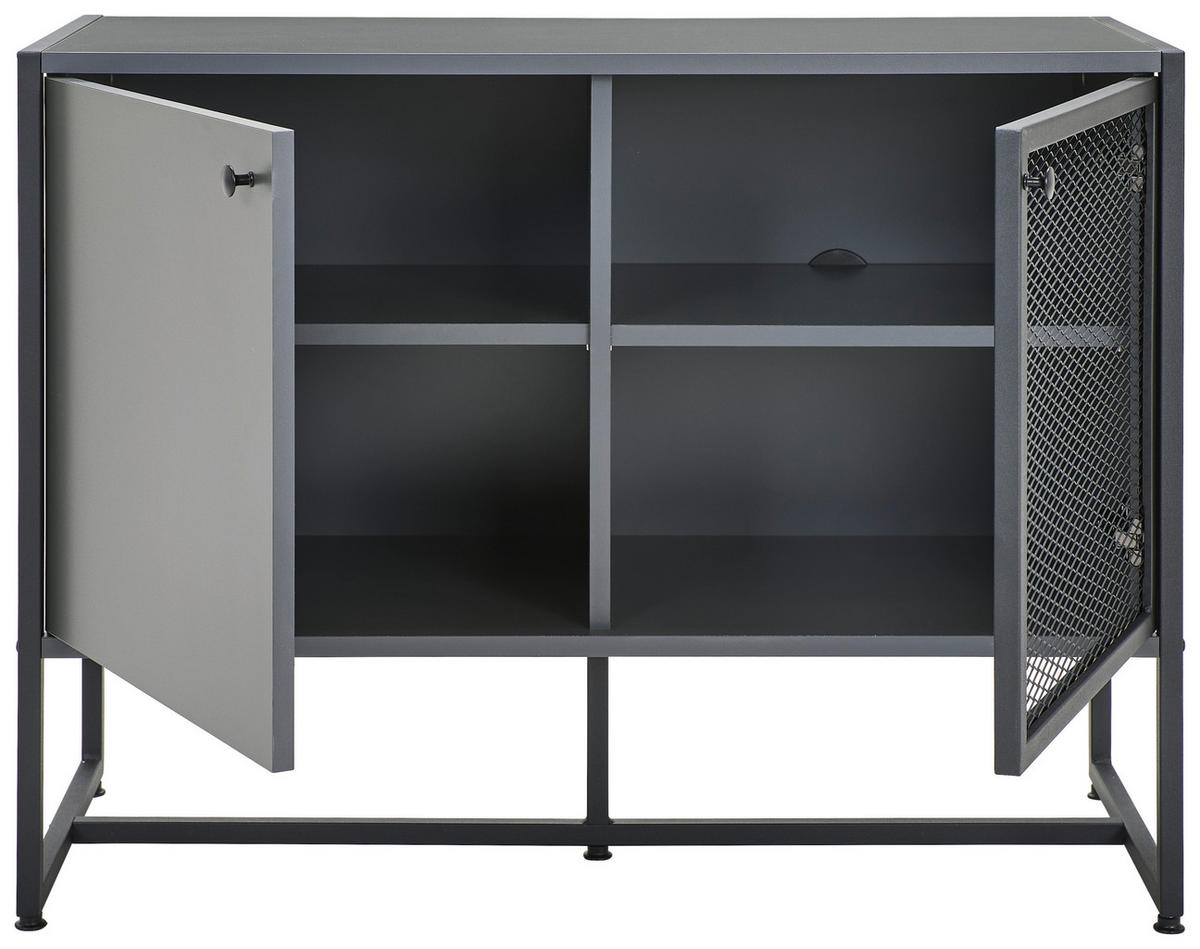 SIDEBOARD  in 100/75/41 cm  - Anthrazit/Schwarz, MODERN, Holzwerkstoff/Metall (100/75/41cm) - Novel