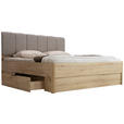 BETT 140/200 cm  in Eiche Artisan  - Taupe/Eiche Artisan, KONVENTIONELL, Holzwerkstoff/Textil (140/200cm) - Carryhome