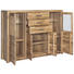 HIGHBOARD Wildeiche furniert, massiv geölt Eichefarben - Eichefarben/Alufarben, Design, Glas/Holz (163/122/40cm) - Landscape HIGHBOARD Wildeiche furniert, massiv geölt Eichefarben - Eichefarben/Alufarben, Design, Glas/Holz (163/122/40cm) - Landscape