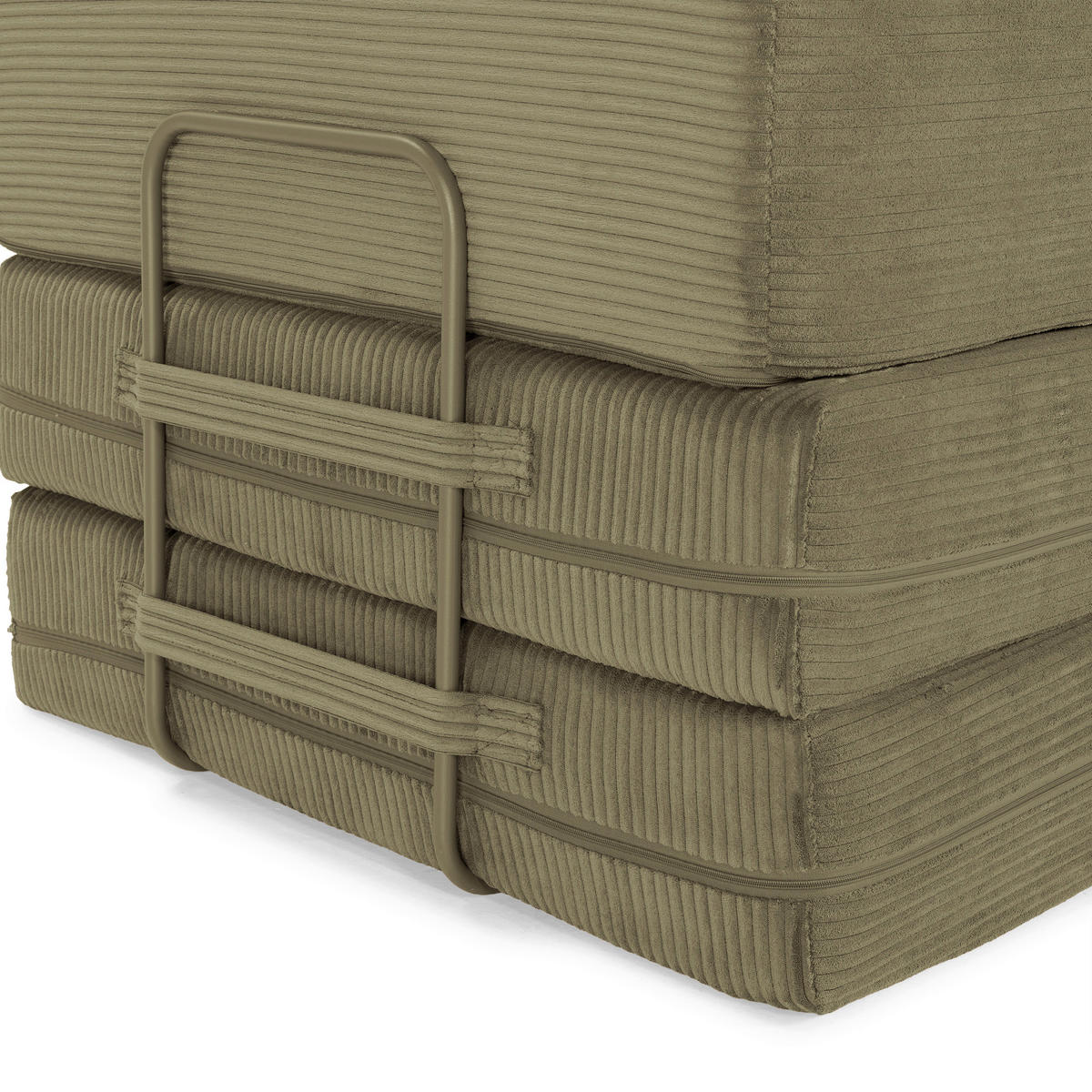 SCHLAFSOFA Cord Grün  - Grün, MODERN, Textil (200/70/90cm) - Livetastic