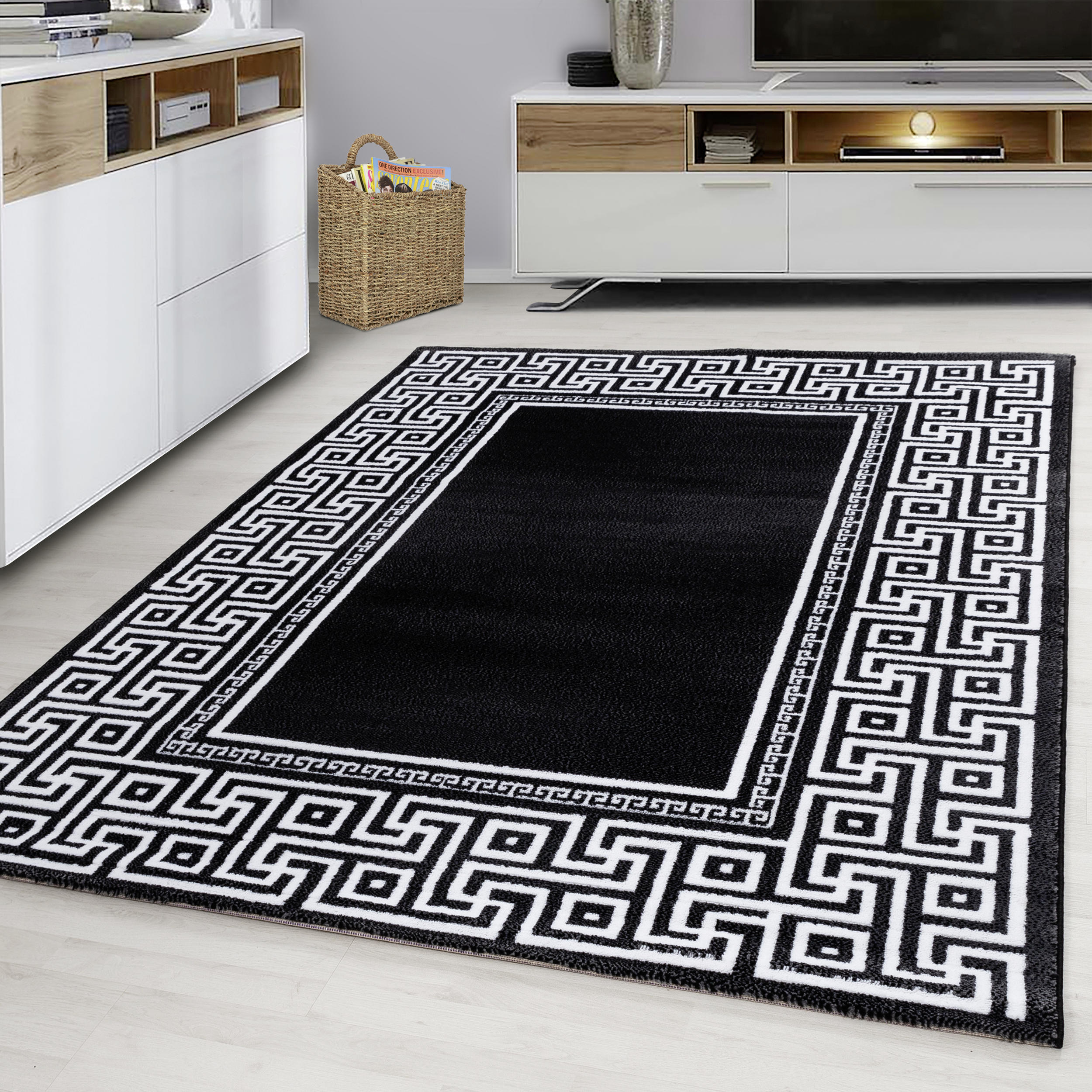 LÖPARE 80/300 cm Parma  - vit/svart, Klassisk, textil (80/300cm) - Novel