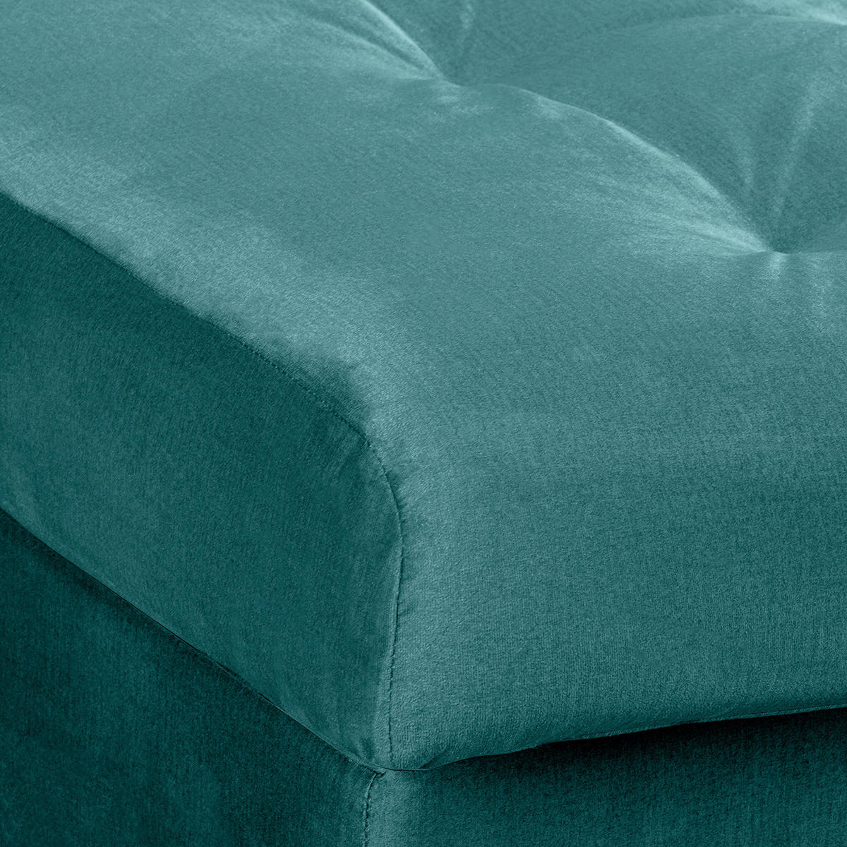 ECKSOFA Naomi in Velours Blau Rückenkissen  243/284 cm  - Blau/Schwarz, Design, Kunststoff/Textil (243/284cm) - P & B