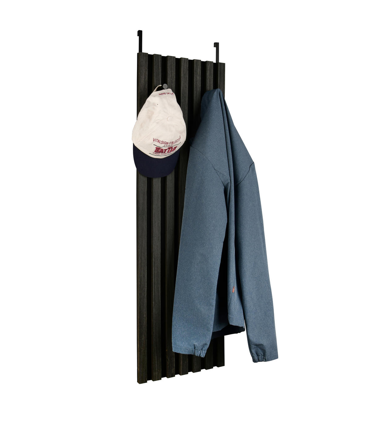 TÜRGARDEROBE  in furniert Schwarz, Eiche dunkel  - Eiche dunkel/Schwarz, MODERN, Holzwerkstoff/Textil (30/100/1,7cm) - Milino