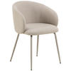 ARMLEHNSTUHL  in Struktur  - Beige/Grau, Design, Textil/Metall (55,5/79/55cm) - MID.YOU
