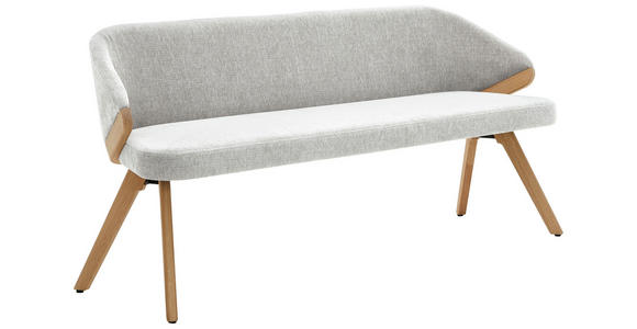 SITZBANK 231/83/59 cm  in Creme  - Eiche Bianco/Creme, KONVENTIONELL, Holz/Textil (231/83/59cm) - Linea Natura