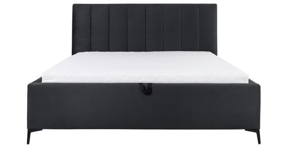 POLSTERBETT Lattenrost, Bettkasten Schwarz 140/200 cm  - Birkefarben/Schwarz, KONVENTIONELL, Holz/Textil (140/200cm) - Carryhome