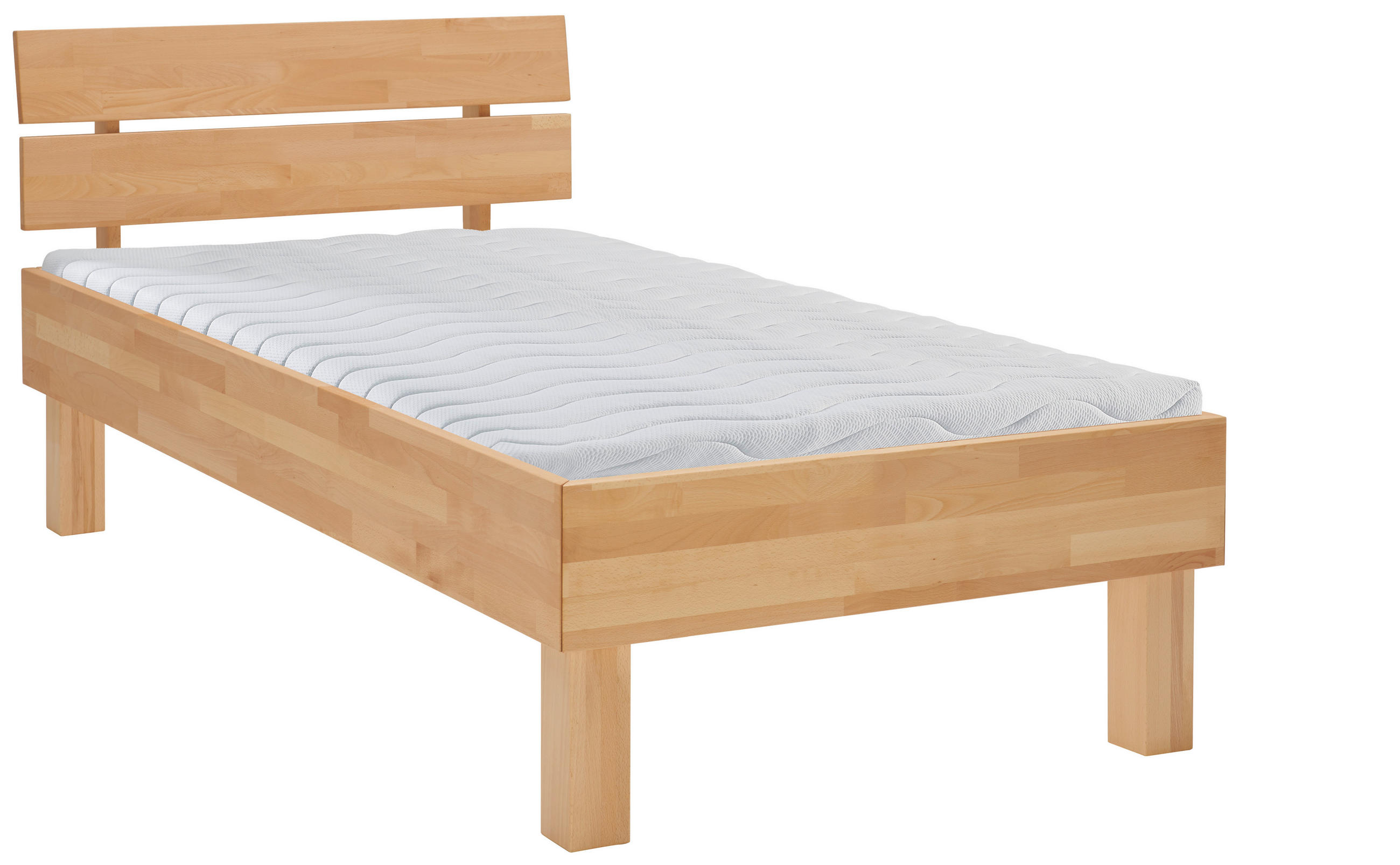 BETT 90/200 cm  in Buchefarben  - Buchefarben, Natur, Holz (90/200cm) - Carryhome